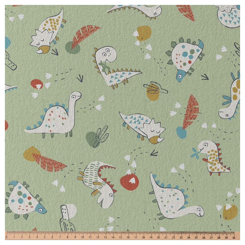Printed Jersey DINOZ Putty / Vintage Multicolored